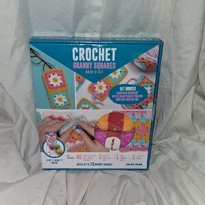 Crochet Granny Squares Book & Kit